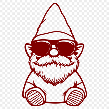A mythical creature with the body of a dwarf, sitting with confidence and wearing fashionable sunglasses.