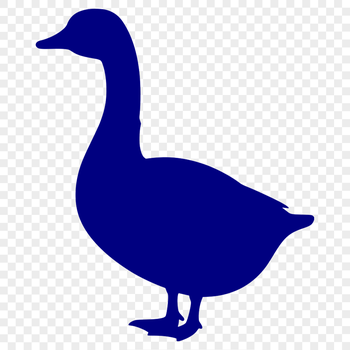 Vector illustration of a goose bird in a neutral color palette suitable for commercial use.