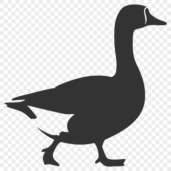 A detailed vector illustration of a goose in profile, suitable for cutting machine designs.
