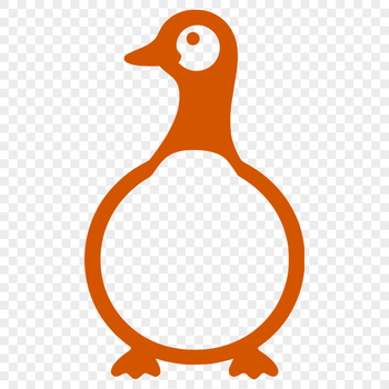 An SVG bird silhouette featuring a goose.
