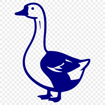A detailed illustration of a goose in vector format.
