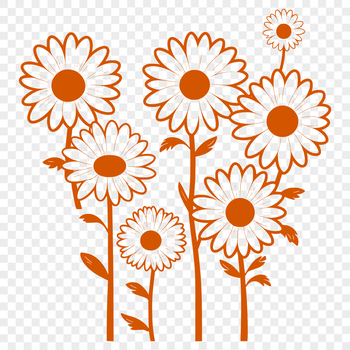 A colorful vector illustration of a daisy flower with delicate petals and center.