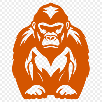 Sitting Gorilla SVG