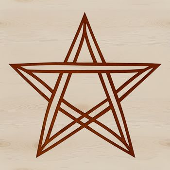 A gothic-inspired illustration of a witch's symbol, a pentagram.