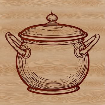 A mystical illustration of a cauldron surrounded by magical symbols and potions, evoking the essence of witchcraft.