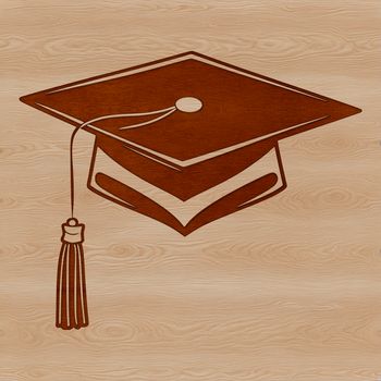 Vector illustration of a graduation cap, suitable for educational designs.