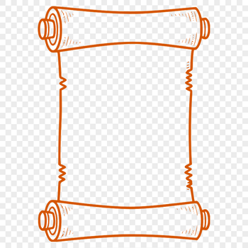 A digital illustration of a traditional graduation scroll with parchment texture, ideal for vector art projects.