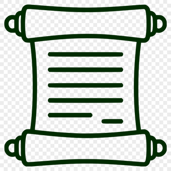 A paper scroll with a ribbon at the top, suitable for graduation or academic achievements.