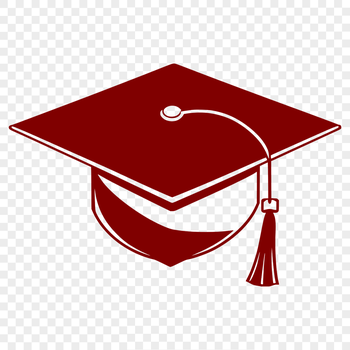 Graduation cap icon in vector format, suitable for educational graphics and designs.