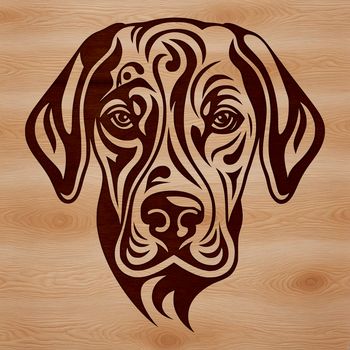 An SVG vector image of a large dog breed known as the Great Dane.