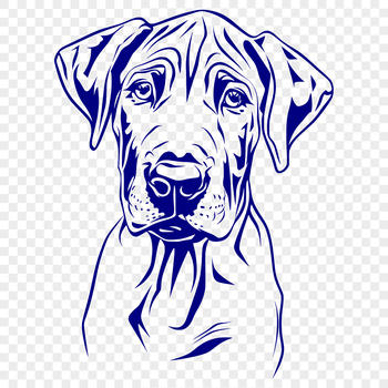 Large breed dog head illustration in SVG format.