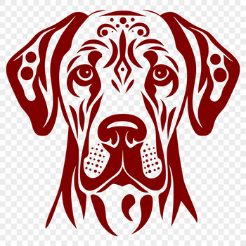 Large breed dog with a distinctive head shape, suitable for various designs and projects.