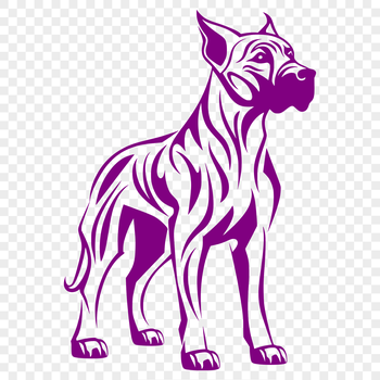 Large breed dog standing on four legs, suitable as clip art or vector design.