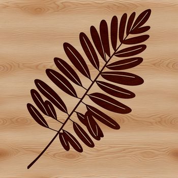 An isolated SVG design featuring a realistic leaf shape with intricate lines and texture.