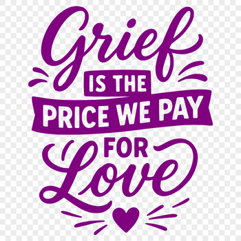 A simple quote about coping with grief, suitable for various uses such as crafting or digital design.