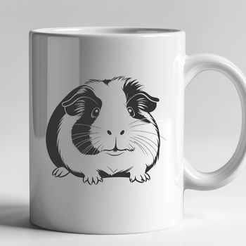 An adorable illustration of a Guinea Pig suitable for use as clip art in various formats including SVG.