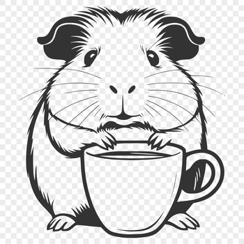 A cute guinea pig illustration, suitable for personal or commercial projects.