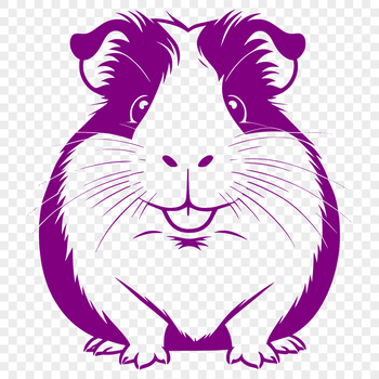 A cute guinea pig illustration suitable for vector art and clipart designs.