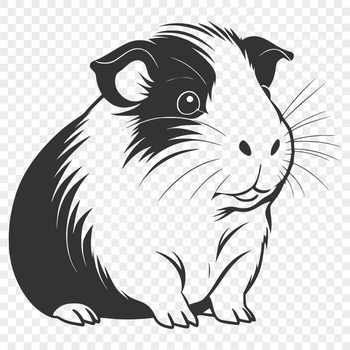 A high-quality vector illustration of a happy guinea pig suitable for commercial and personal projects.