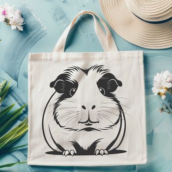 A small mammal commonly kept as a household pet, depicted in a vector illustration format.