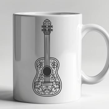 Ornate Guitar - Sublimation DXF