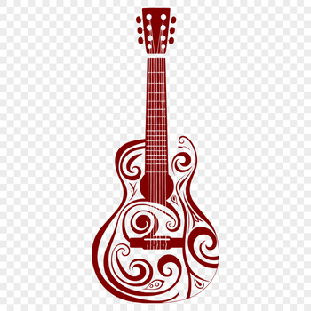 Ornate Guitar SVG, PNG, PDF And DXF Files