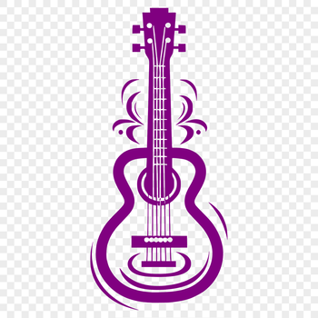 Vector illustration of a guitar, ideal for music-related designs and projects requiring precision vector art.