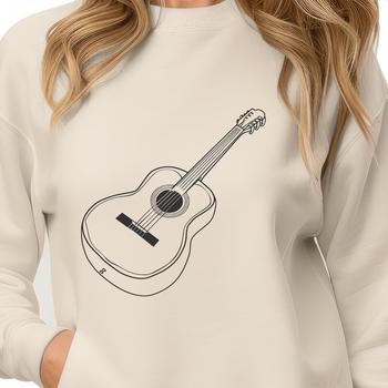 Illustrative guitar design created as an SVG vector file for cutting machine projects.