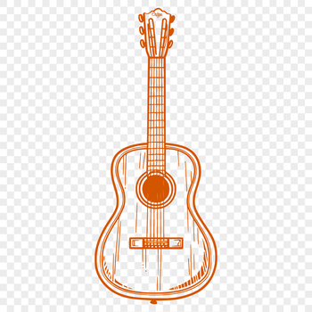 A collection of guitars in various styles and designs, suitable for vector art projects.