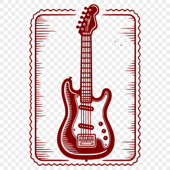 A detailed illustration of a guitar in vector format.