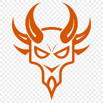 SVG illustration of the devil in Halloween attire.