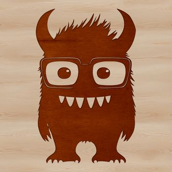 An adorable illustrated creature designed in vector style, suitable for various cutting machines and design software.