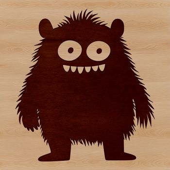 Cute monster graphic designed as a vector clip art character for Halloween decorations or designs.