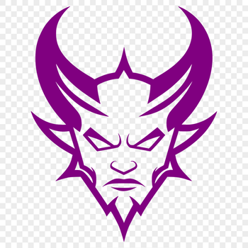 A cartoon illustration of the devil with horns and a pitchfork.