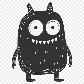Colorful cartoon monster illustration in vector format for digital crafting and design projects.