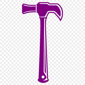A detailed illustration of a hammer tool in vector format.