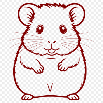 A small, furry animal hamster sitting on its hind legs, with a curious expression.