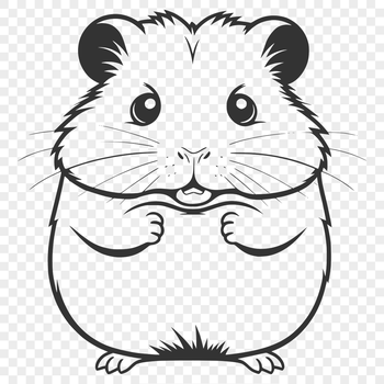 A small, furry rodent with large round eyes, sitting on its hind legs.