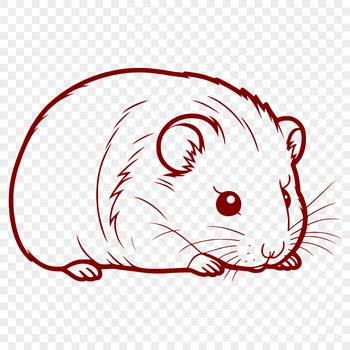 SVG image of a small rodent, commonly kept as a pet.