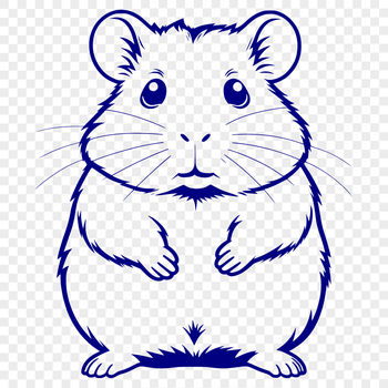 A small, furry hamster standing on its hind legs in a circular motion.