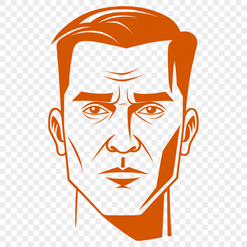 A single male figure designed as a vector graphic.