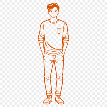 A high-quality illustration of a man in various poses and styles suitable for vector art designs.