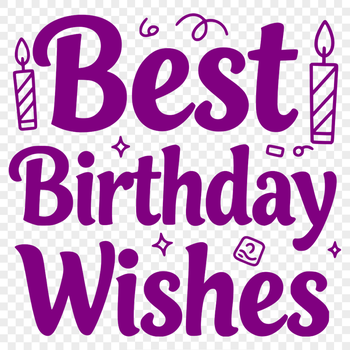 SVG vector illustration of a Happy Birthday message with decorative elements.