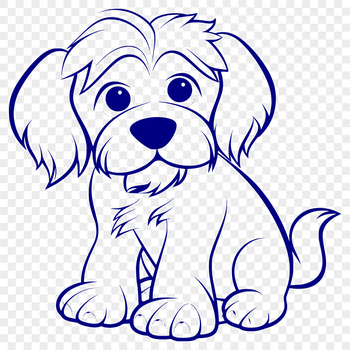 Stunning Sitting Havanese Clip Art