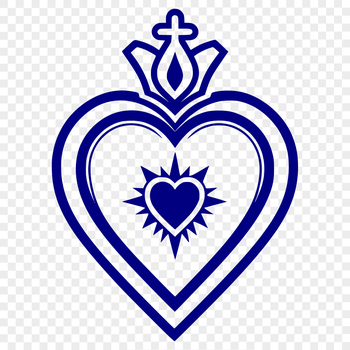 A sacred heart icon in vector format, suitable for various uses including clip art and commercial design projects.