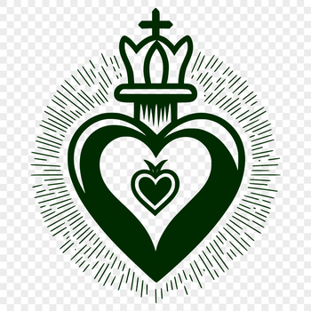 SVG graphic illustration of the Sacred Heart symbol, a traditional religious icon.