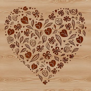 A stylized heart shape with intricate details, suitable for various designs and applications.