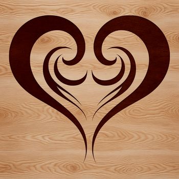 A heart shape designed as a vector graphic symbolizing love and affection.