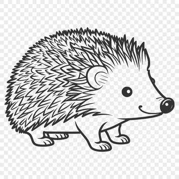 An SVG graphic design element featuring a stylized depiction of a hedgehog.