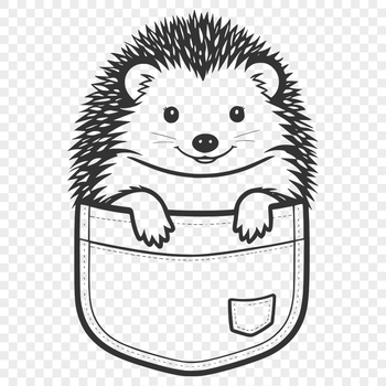 A digital illustration of a small mammal with quills, representing a hedgehog.